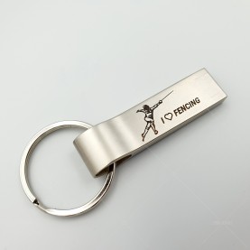 Флеш пам'ять USB "I love Fencing", срібна
